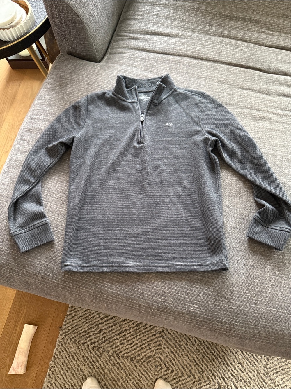 Vineyard vines kids Gray Quarter-Zip Pullover Sweater